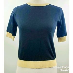 VTG Rachel Max wool blend sweater S black/creamn